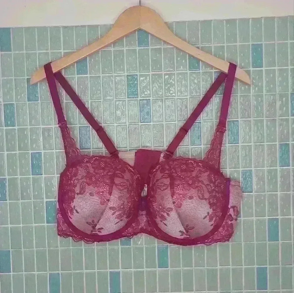 torrid curve Lace Plus Size Bra Pink Red - Picture 2 of 11